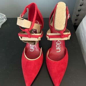 NWT Red Calvin Klein Heels